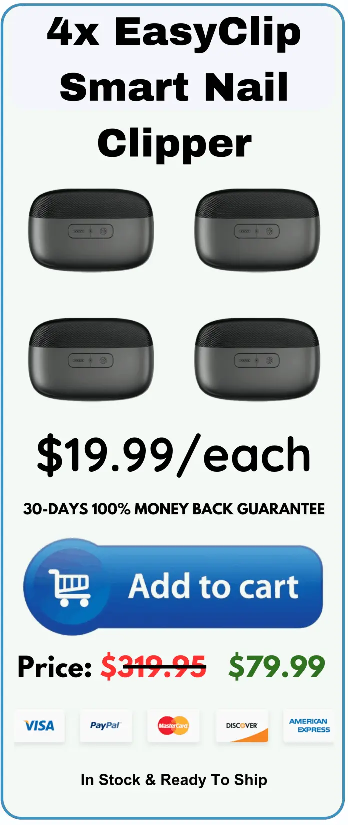 EasyClip Smart Nail Clipper offer package price